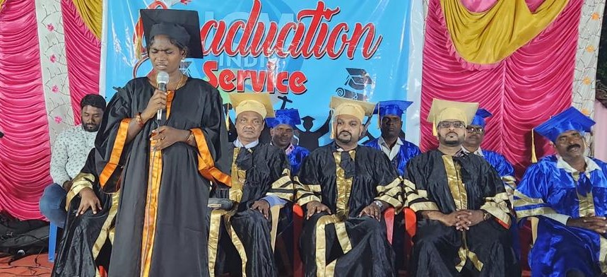 Graduation Ceremony - Sharing of testimony by a young lady