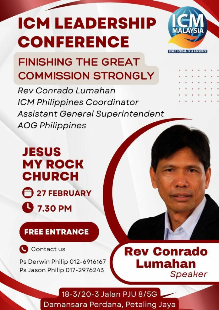 Flyer - Rev Conrado at Jesus My Rock Church