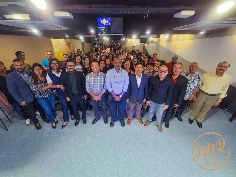 Group Photo, taken at Jesus My Rock Church on 27 February 2024, together we have Rev Edwin, Rev Conrado and team, Bishop Pervaiz, and Pastor Derwin and Jason.