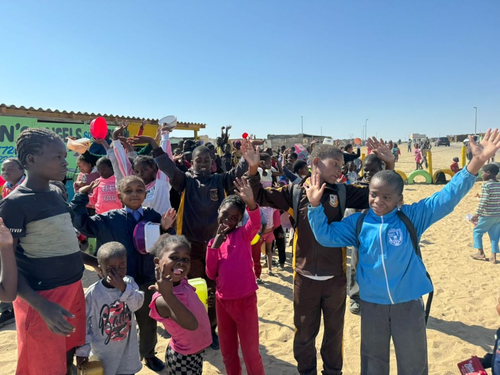 Children are gather to worship God