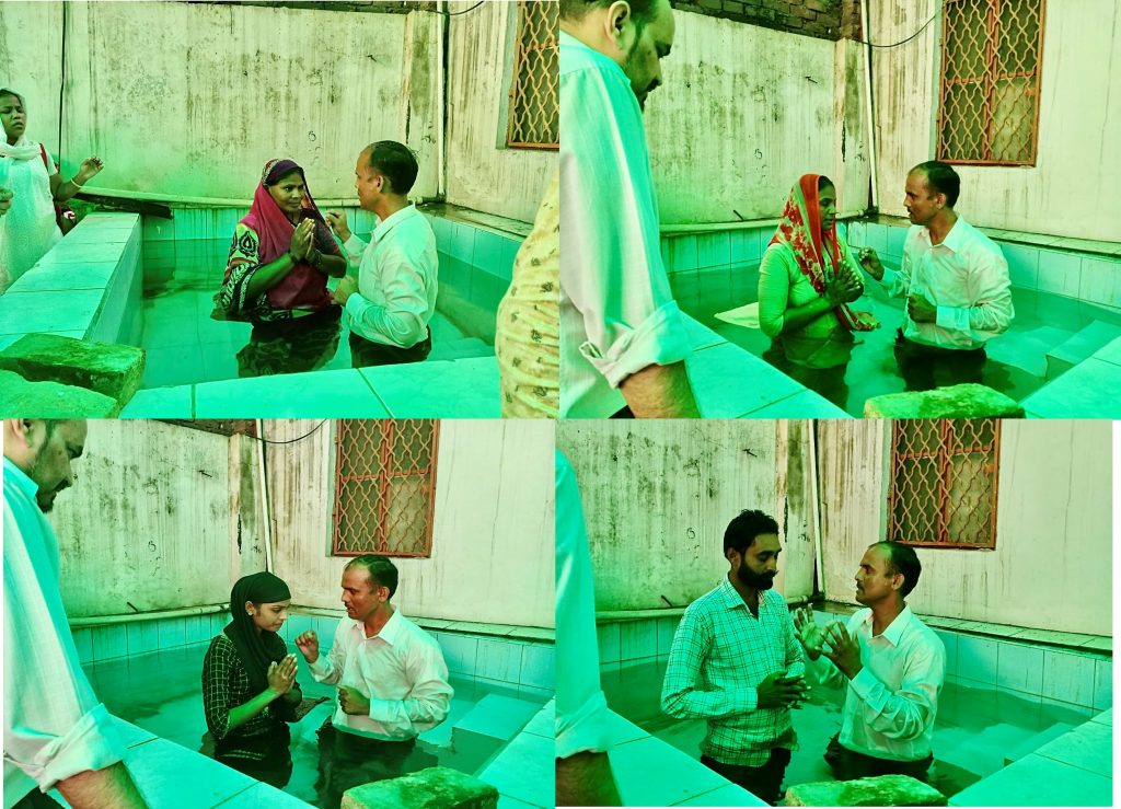 Baptism conducted by Ps Ranjan at Sana Fellowship Church