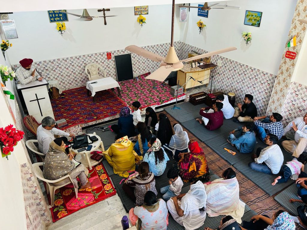 Easter Sunday service in Ludhiana Church