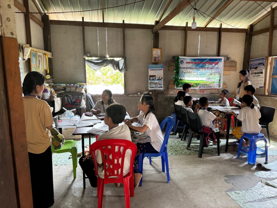 Church in Kyat Pyu Kaan Village teaching students